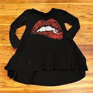Kids Lauren Moshi Lips Asymmetrical Dress Size 4